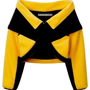 NWT Alexander Wang teddy fleece and nylon shrug jacket size XS